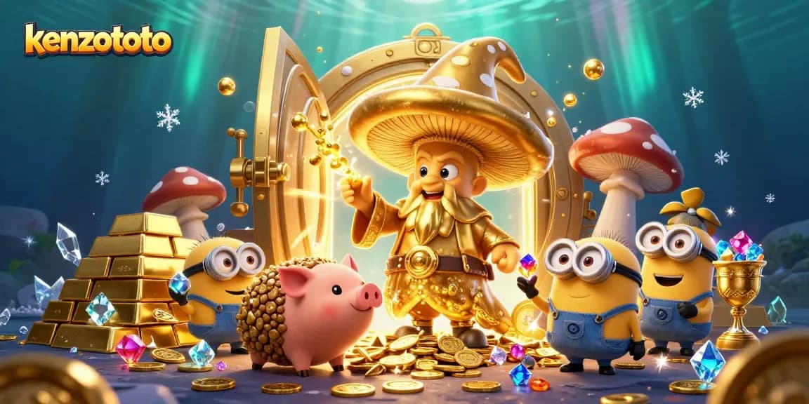 Kenzototo offers thrilling lottery experiences with vibrant magical elements and treasure-laden scenes.