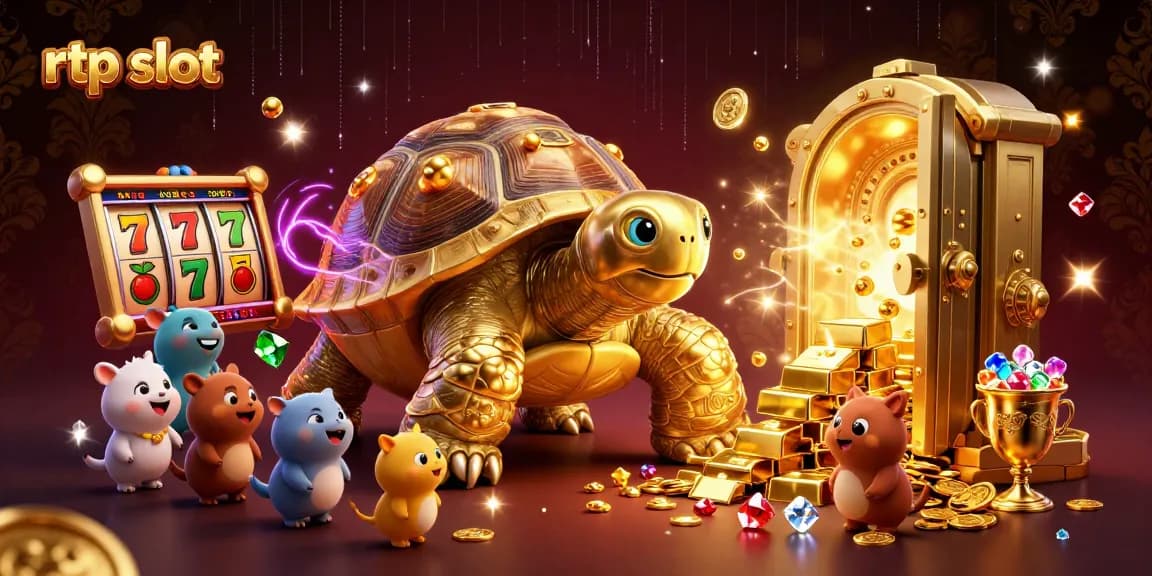 Experience the excitement of gaming with rtp slot as golden tortoise players enjoy dynamic slot reels and treasure.