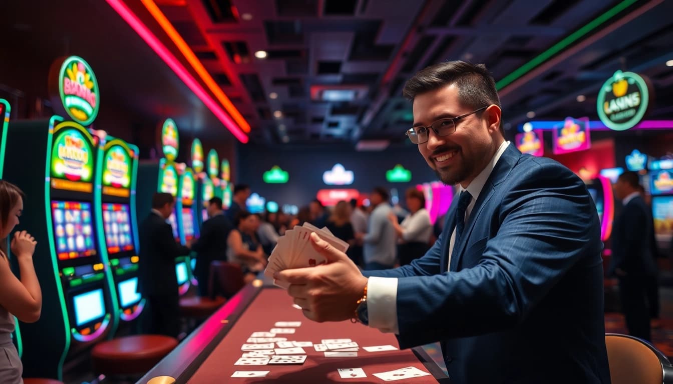rsg 雷神 之 錘 2在動感的賭場環境中吸引玩家，展現精彩時刻。