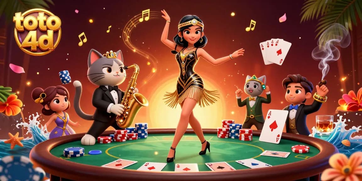 Ikuti pengalaman mendebarkan dari toto 4d melalui seni 3D yang hidup menampilkan suasana kasino yang energik.