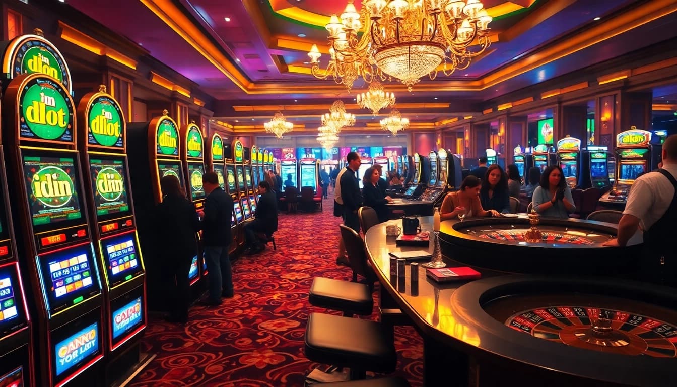 Experience thrilling gameplay at idn slot machines with vibrant colors and high stakes.