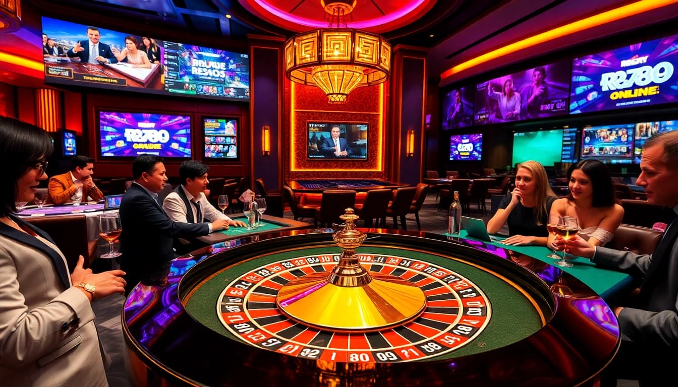 Excited players enjoying the luxury casino experience at rr88 with roulette and poker excitement.