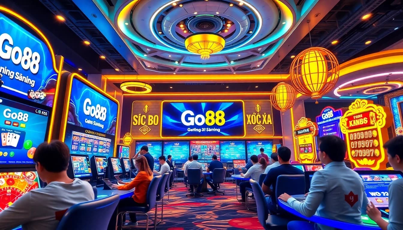 Engage with thrilling online casino games at go88.bio, showcasing vibrant gameplay and winning moments.