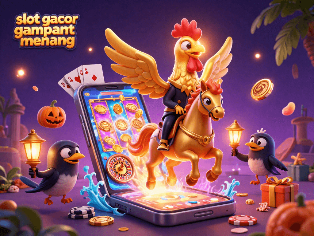 Experience thrilling action with slot gacor gampang menang in a vibrant casino scene full of excitement.