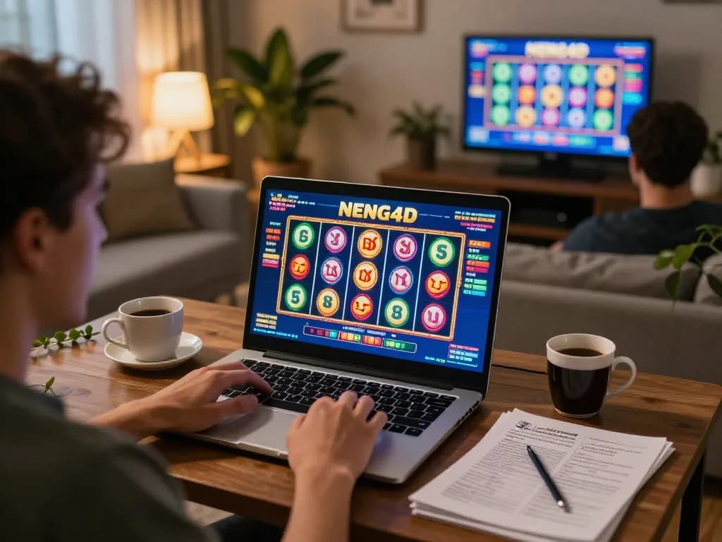 Play NENG4D slot online with vibrant reels lighting up the home gaming experience.