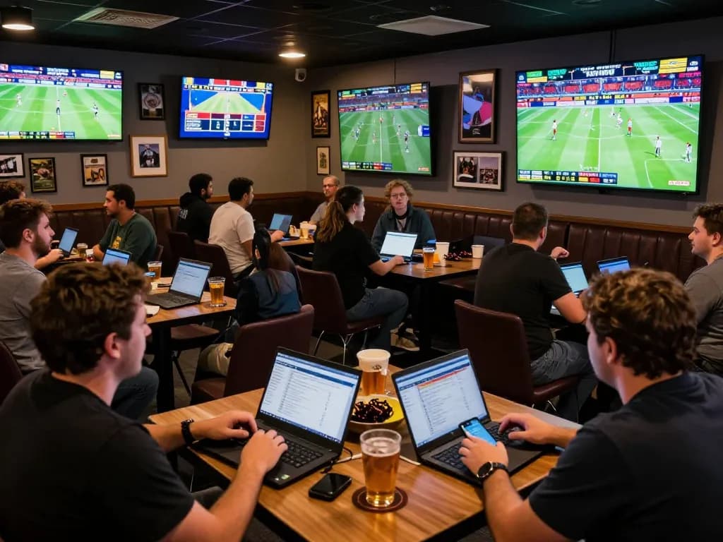 Tỷ lệ kèo nhà cái hôm nay highlighted in an exciting sports betting scene with enthusiasts analyzing odds.