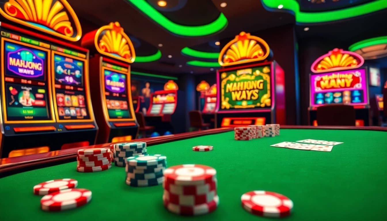 Engage in demo slot pg excitement with a vibrant online casino scene featuring PG Soft's Mahjong Ways.