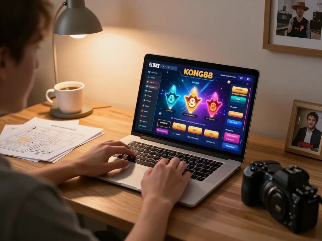 KONG88 mobile gaming experience with player engaged in strategic online casino gameplay.