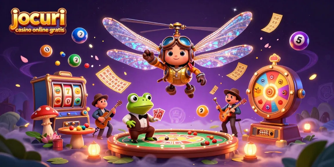 Joacă jocuri casino online gratis în această ilustrație vibrantă 3D plină de detalii și energie.