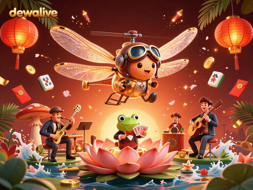 dewalive mempersembahkan ilustrasi kasino interaktif dengan elemen seru seperti dealer kartu dan musik jazz