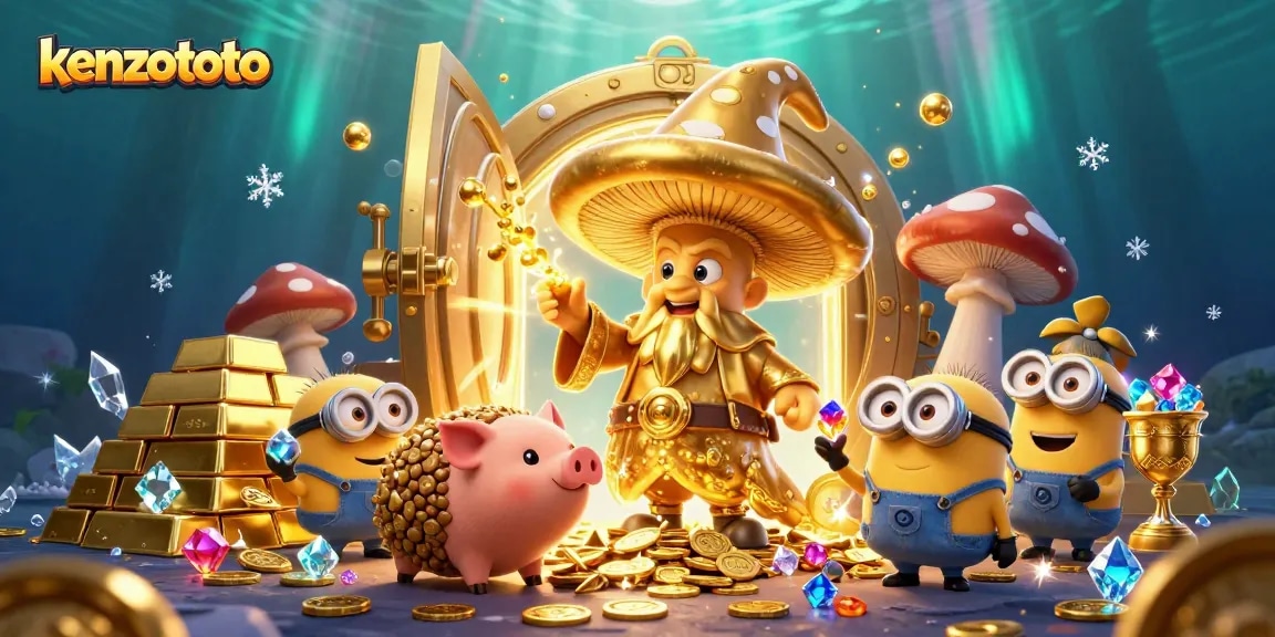 Kenzototo offers thrilling lottery experiences with vibrant magical elements and treasure-laden scenes.
