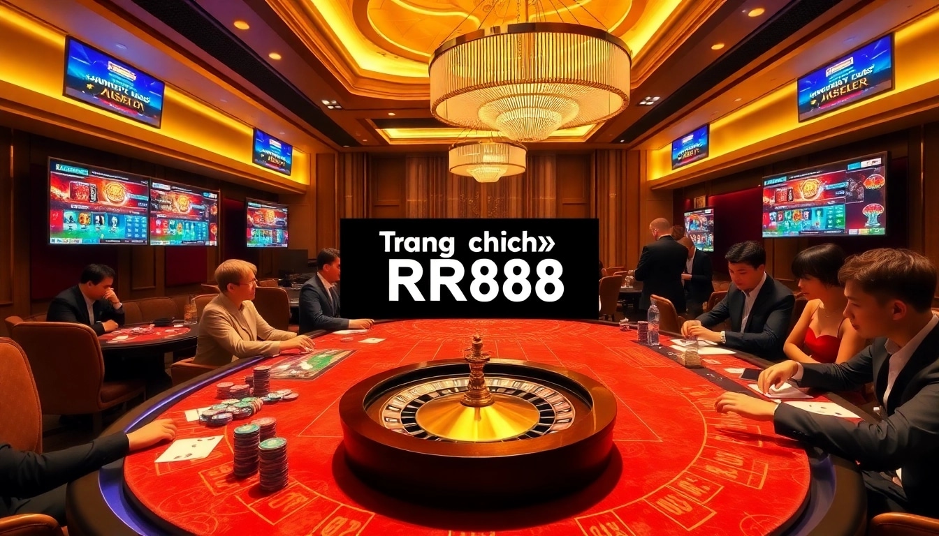 Experience the excitement of Trang chủ RR88 with vibrant casino gameplay featuring cards and roulette.