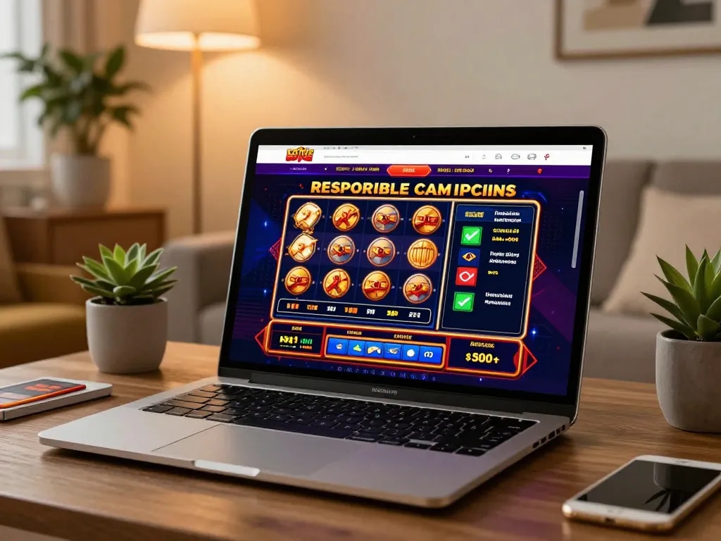 Engaging gameplay on trang casino interface showcasing slots and table games in a cozy home setting.