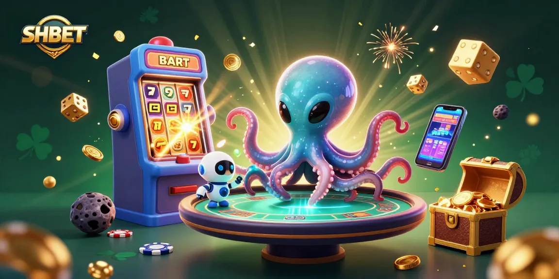 Experience SHBET's exciting casino atmosphere with vibrant characters and dynamic gaming elements.