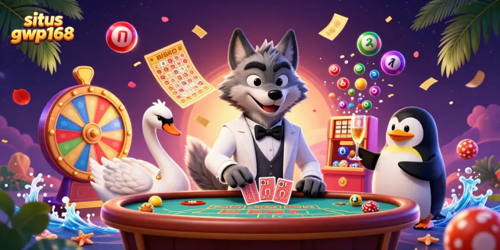 Mencoba keberuntungan situs gwp168 dengan 3D kartun karakter serigala, angsa, dan penguin di meja baccarat.