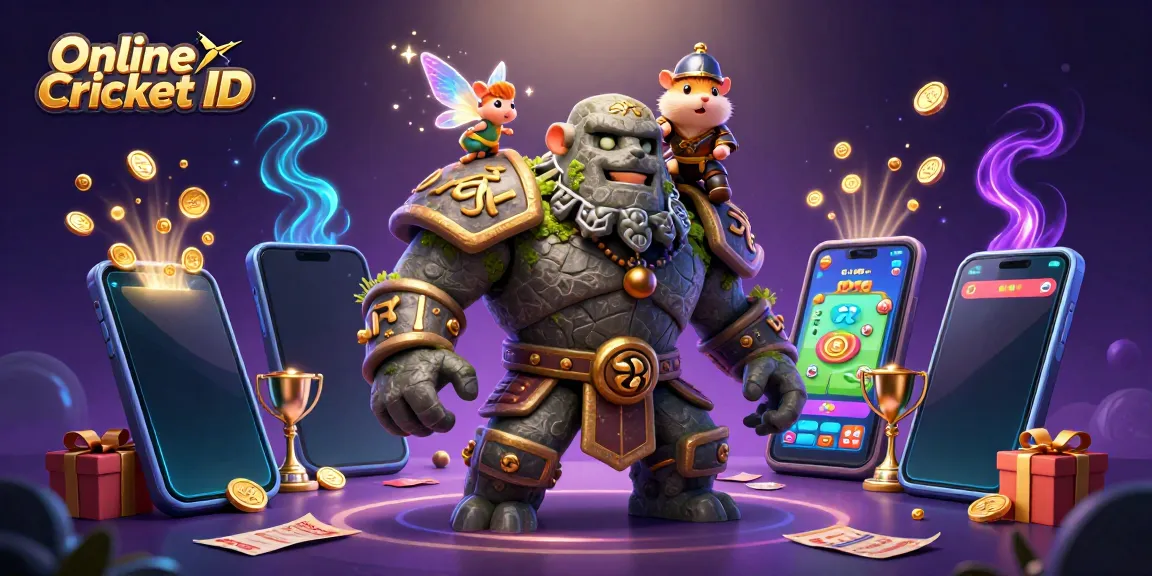 Engage in thrilling betting action with a vibrant scene of Online Cricket ID showcasing dynamic characters and immersive sports elements.