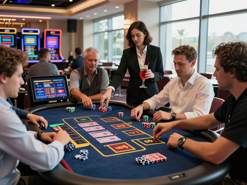 Engaging scene at https://xx88.day/ casino with players at a modern table game.