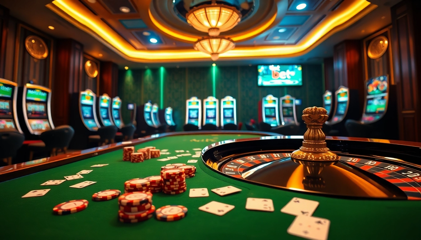 Experience the thrill of betting at bet 88 with luxurious casino tables and vibrant gameplay.