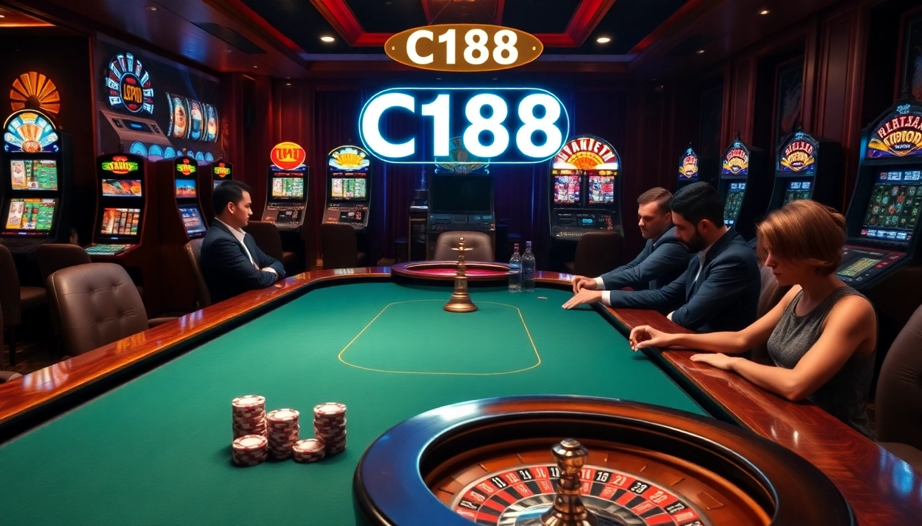 C168 offers a luxurious casino experience with exciting poker games and vibrant slot machines.