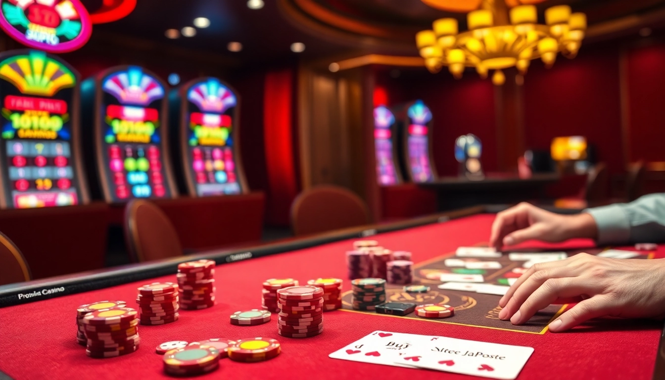 12BET engaging players at an exciting casino table with poker chips and roulette wheel.