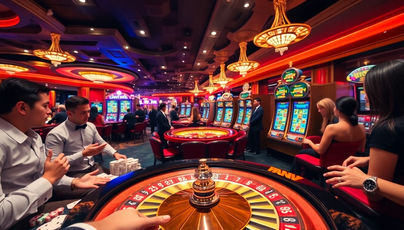 Experience the thrill of qh88 as players engage in casino games with excitement.