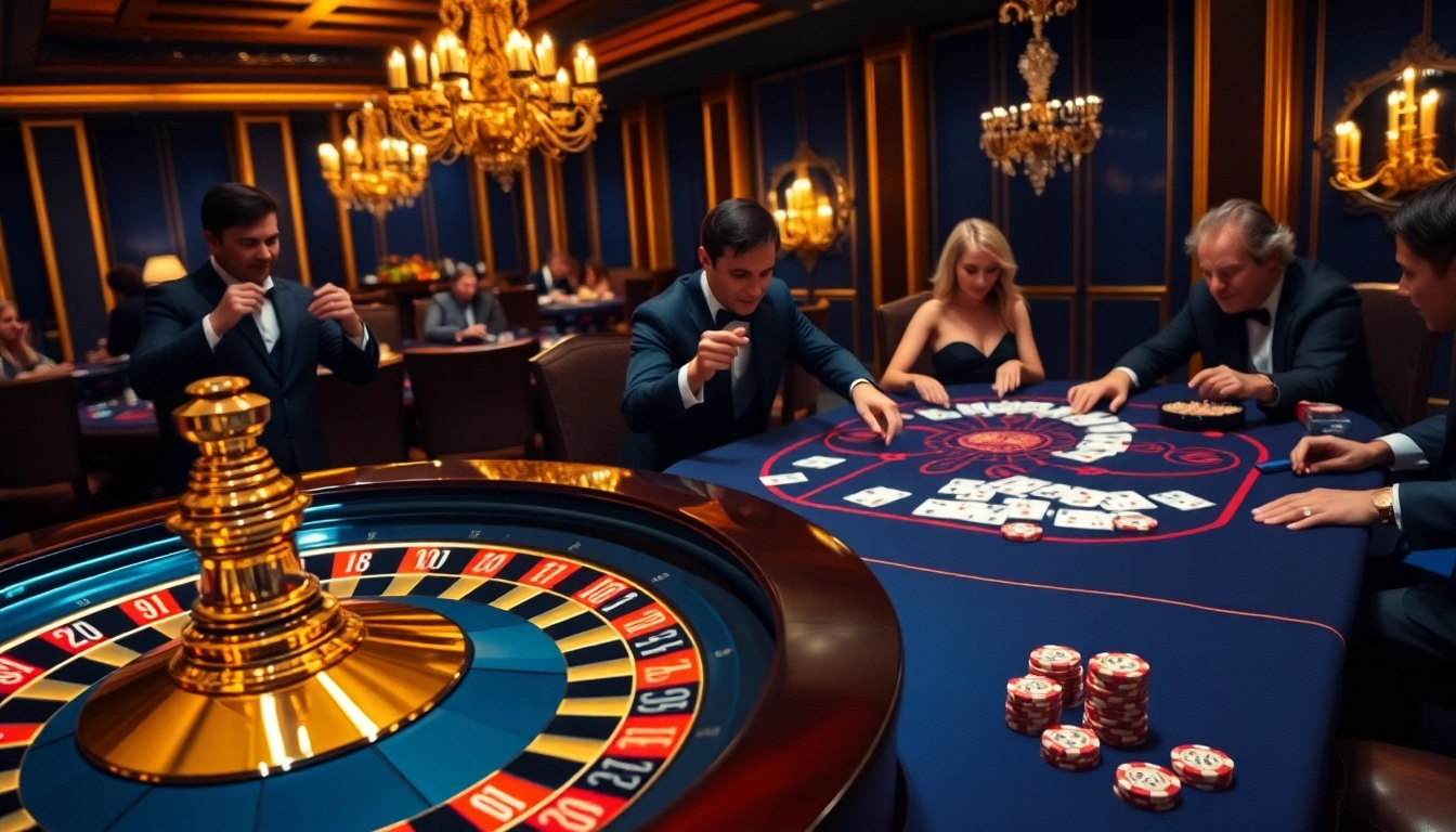 Gambling scene featuring excitement and strategy as players seek Giải mã giấc mơ in their bets.