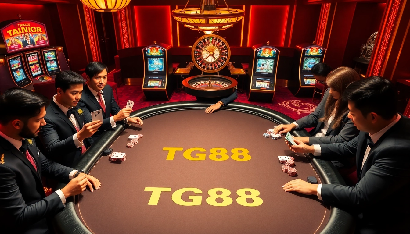 Experience the thrill of gambling at TG88 casino with exciting games and high-stakes poker action.