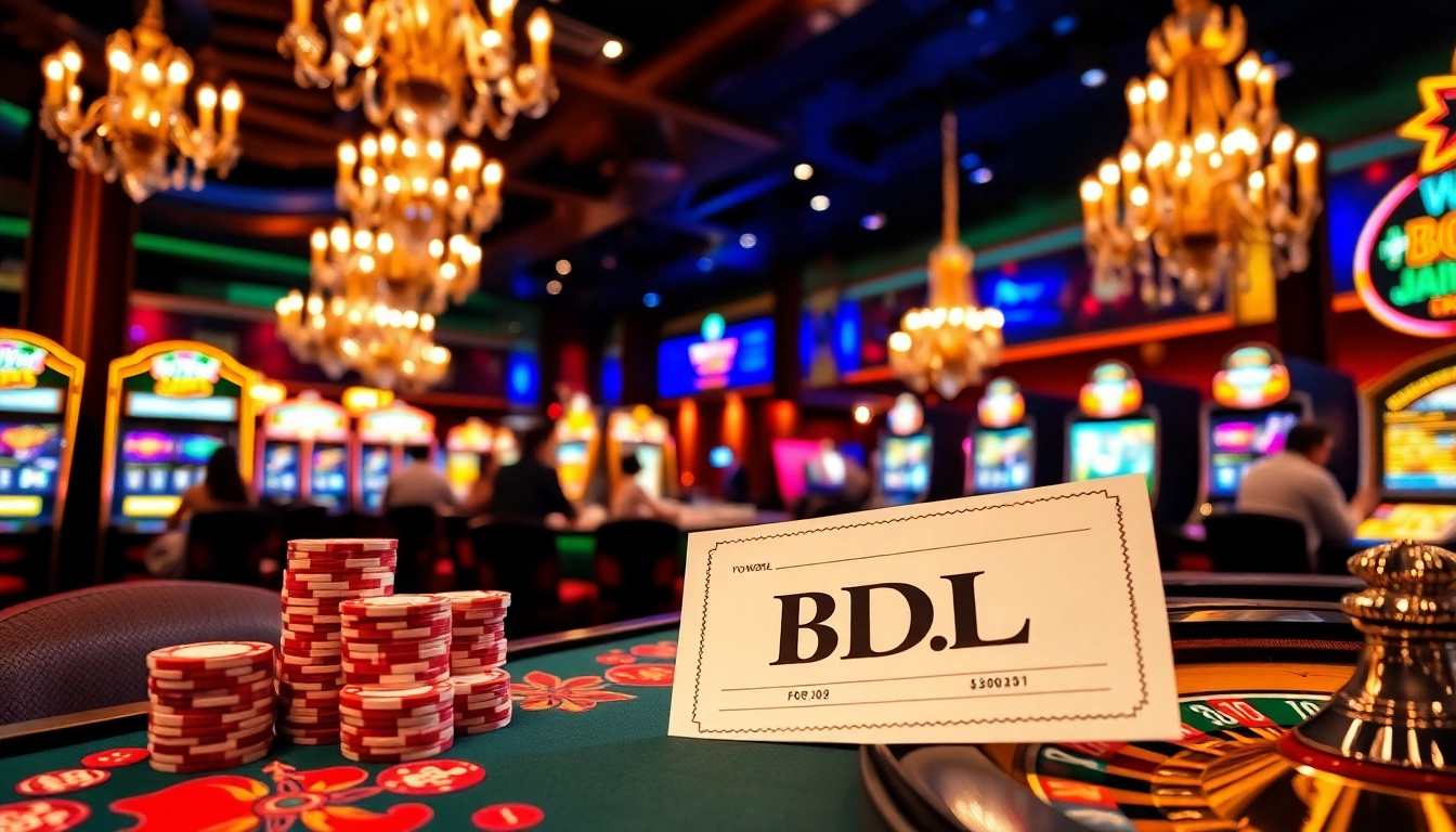 Engage with BDJL at a luxurious casino table featuring vibrant games.