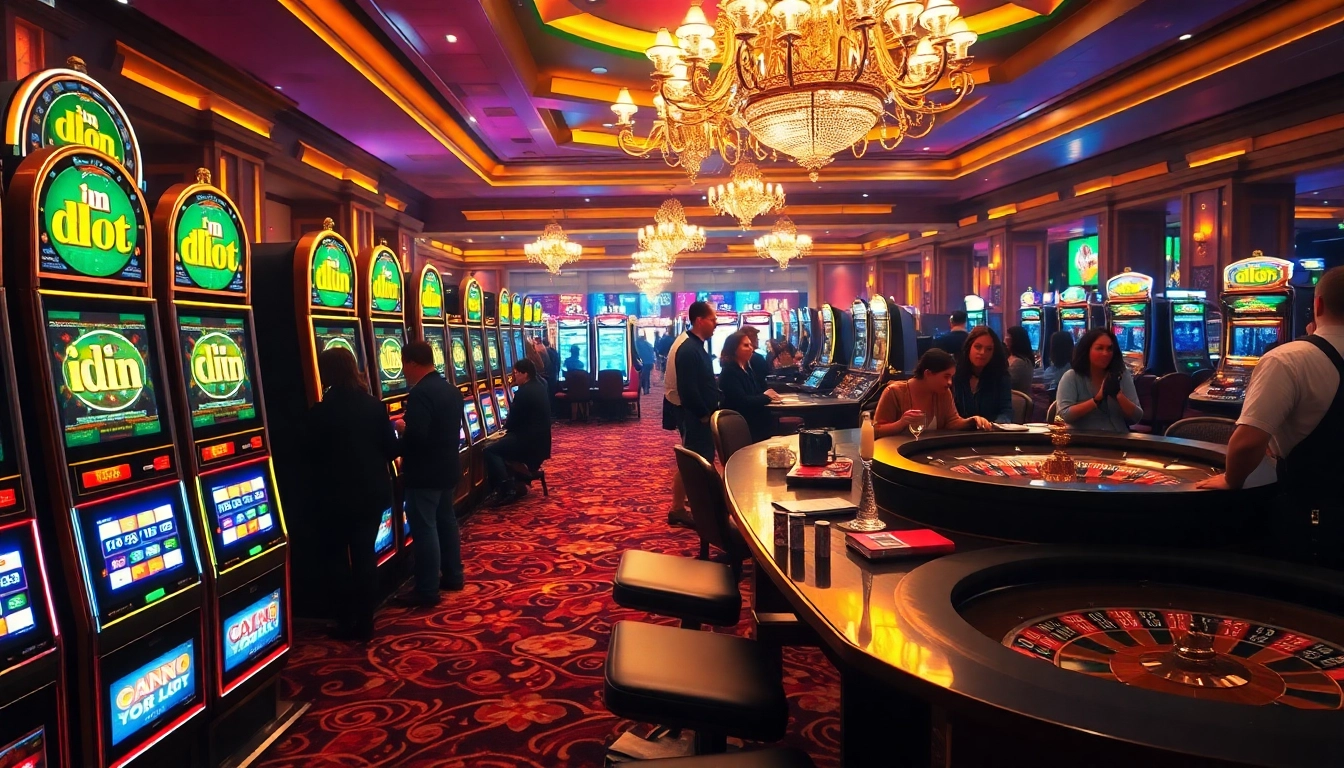 Experience thrilling gameplay at idn slot machines with vibrant colors and high stakes.