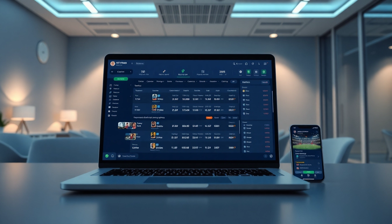 An innovative online gambling interface on nhacaiuytin.us.com showcasing a modern betting platform.