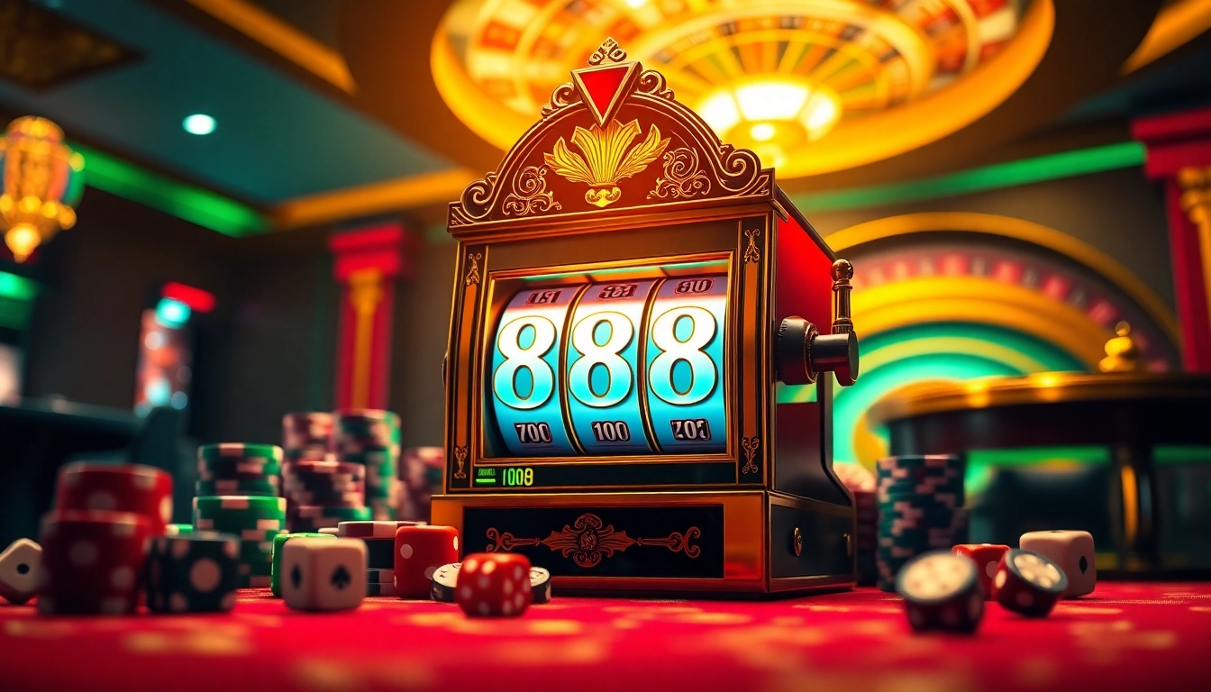 Players enjoying the excitement of slot88 gaming at a luxurious casino.