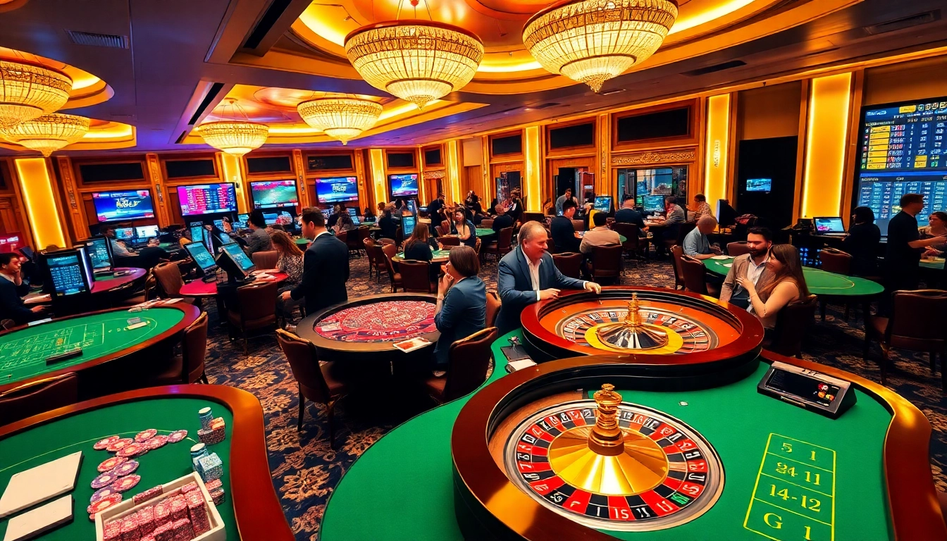 Winning strategies at MK8 casino with vibrant poker tables and exciting betting atmosphere.